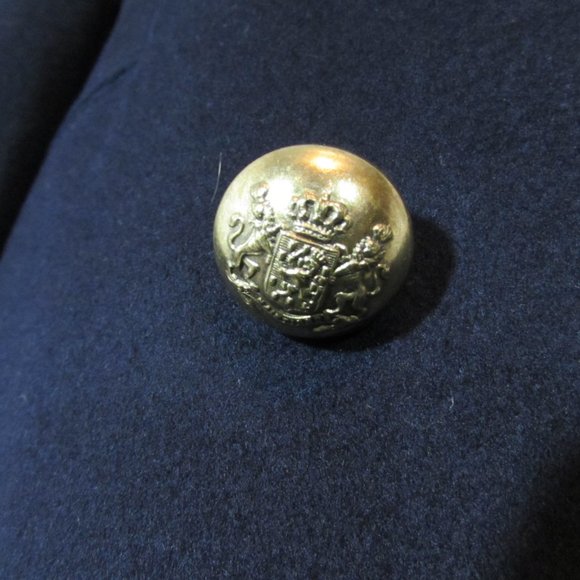 JAEGER Navy Blue Wool Double Breasted Blazer - Picture 2 of 10